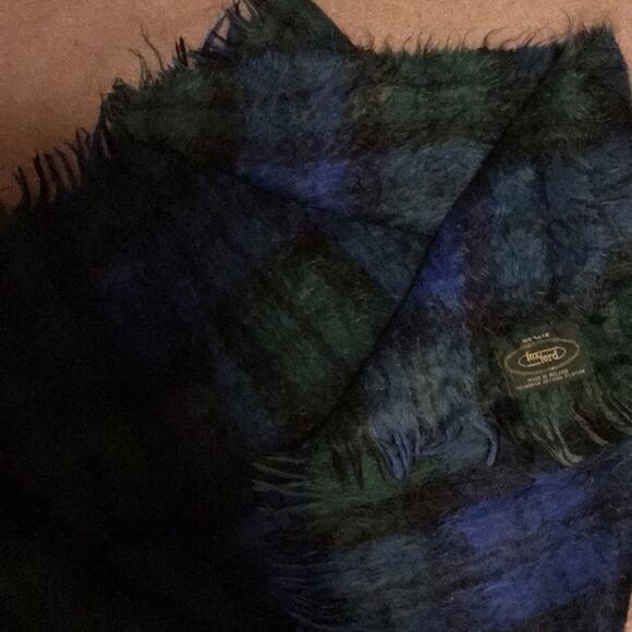 Foxford Made in Ireland Blue Green Mohair Throw. OS - Picture 3 of 4